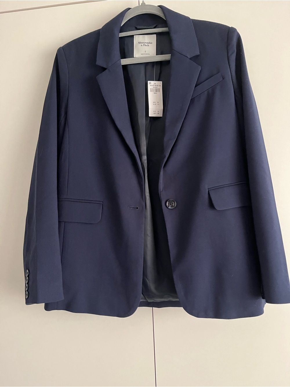 Abercrombie & Fitch Dark Navy Single-Button Blazer